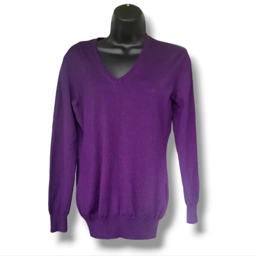 Purple 100% Wool Sweater by Wool Mark